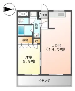 カトル セゾン【1階】の間取り