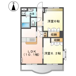 アベニール弐番館【2階】の間取り