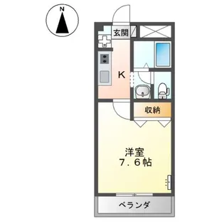 リベルテ中畝A【2階】の間取り