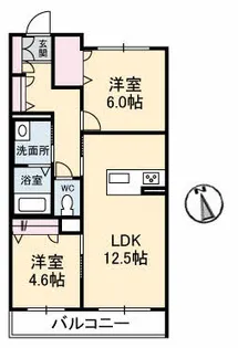 メリーベル【2階】の間取り