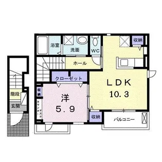 シエル クレールC【2階】の間取り