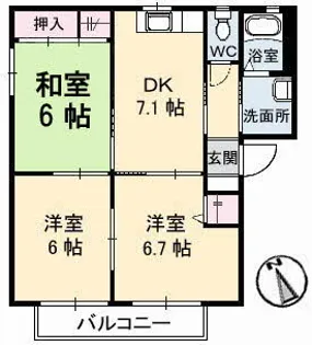 Cosmo Town H棟【1階】の間取り
