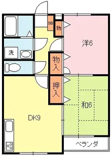 エステート石原B棟【2階】の間取り