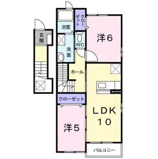 ポム・ド・テールF&K A【2階】の間取り