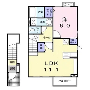 シック・シャンブルⅡ【2階】の間取り