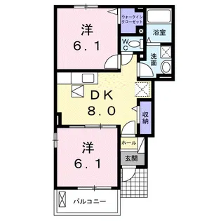 プリミヴェール アン【1階】の間取り