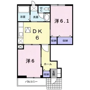 ヴェルドミールA【1階】の間取り
