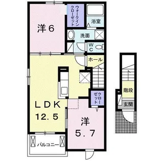 オリオン草深A【2階】の間取り
