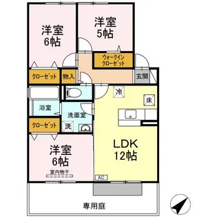 セジュール坂本 A棟【1階】の間取り