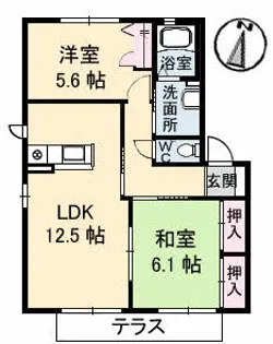 ロイヤル フェルティ C棟【1階】の間取り