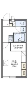 レオパレスKyokusui【1階】の間取り