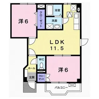 ポーセリンふじい【1階】の間取り