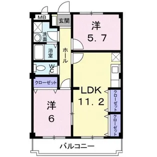 ロイヤル泉【3階】の間取り