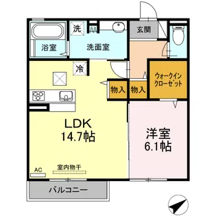 サンモール東川口 B【1階】の間取り