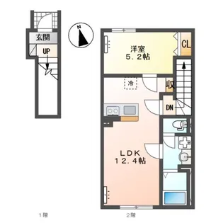 仮)リバーヒルズ川入【2階】の間取り