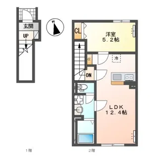 仮)リバーヒルズ川入【2階】の間取り