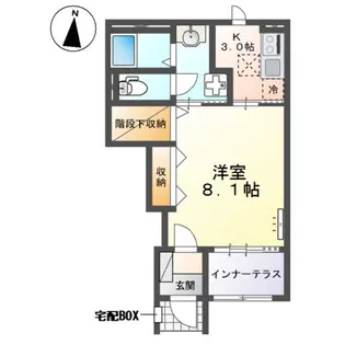 仮)スターテラスⅡ平田【1階】の間取り