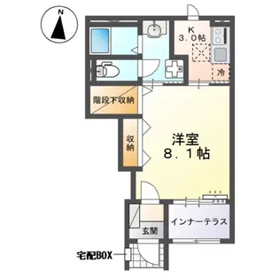 仮)スターテラスⅡ平田【1階】の間取り