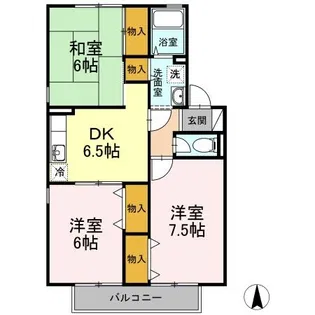 セジュール岡本 C棟【1階】の間取り