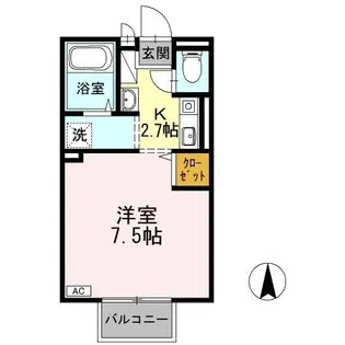 ウエストパレス B【106号室】の間取り
