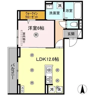 サリエンテ倉敷【1階】の間取り