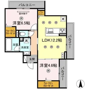 サリエンテ倉敷【3階】の間取り