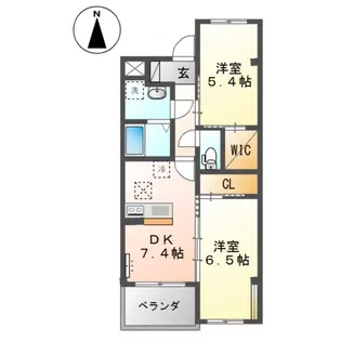 プラッツ・ユーⅤ【1階】の間取り