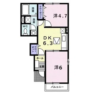アヴェニールA【1階】の間取り