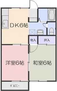 ダイヤモンドハイツKII【2階】の間取り