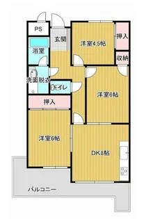 ベルメール香西【6階】の間取り