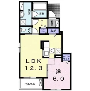 ラ・フレーズ B【1階】の間取り