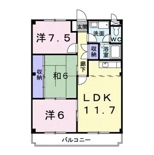 レジデンス延広【2階】の間取り