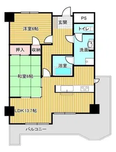 ベルメール香西【11階】の間取り