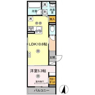 リベルテ手城【1階】の間取り