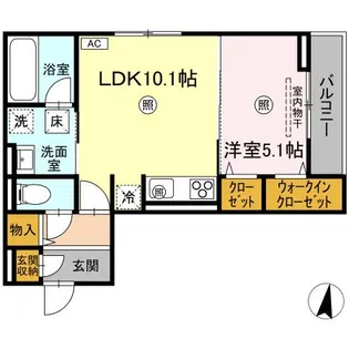 リベルテ手城【1階】の間取り
