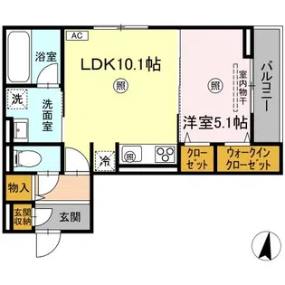 リベルテ手城【2階】の間取り