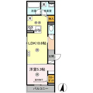 リベルテ手城【3階】の間取り