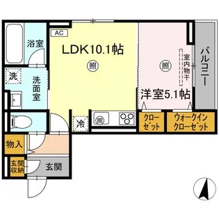 リベルテ手城【3階】の間取り