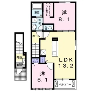 ブラウン窓香【2階】の間取り