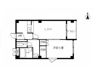 メゾン南手城【201号室】の間取り