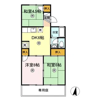 セジュール平野【1階】の間取り