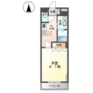 リベルテ中畝B【1階】の間取り