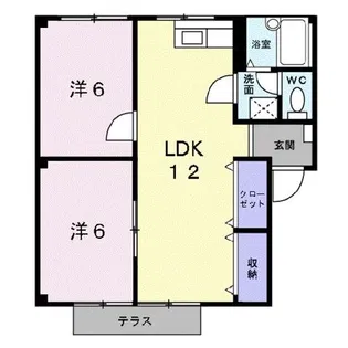 サンシャインつちや【1階】の間取り