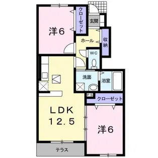 ネオシスB【1階】の間取り