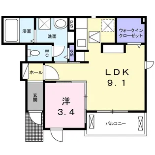 ベル ダンドゥリオンⅠ【1階】の間取り
