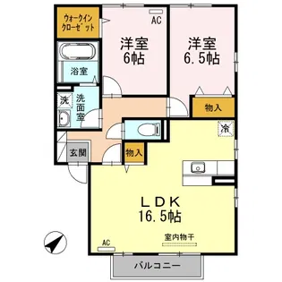 コンフォール泉B【202号室】の間取り