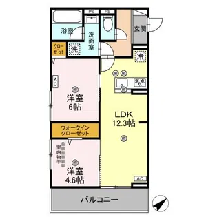 レーヴィア【2階】の間取り