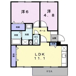 コンフォート鎌田【1階】の間取り