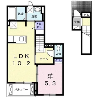 ディアコート林Ⅱ【2階】の間取り