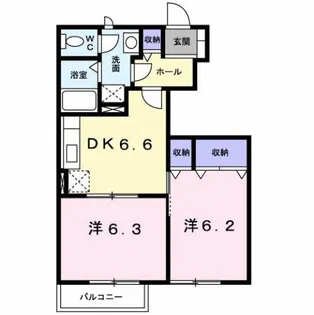 ひまわり A【1階】の間取り